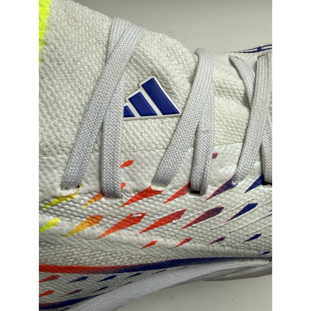 Adidas Mens White Predator Edge .3 TF Al Rihla Indoor Soccer Turf Cleat. Size 10 - Picture 9 of 13